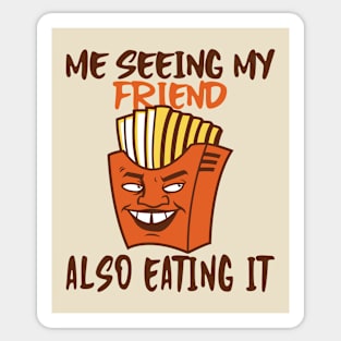 Funny French fries gag gift Sticker